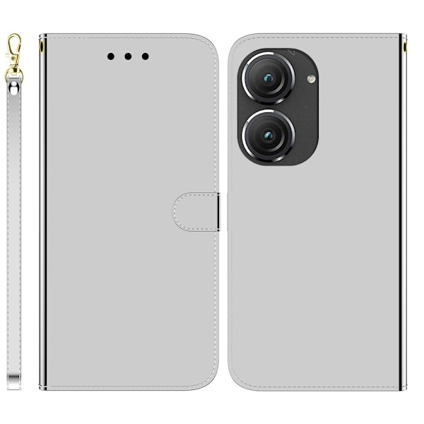 Mirror ASUS Zenfone 9 Flippetui - Sølv Silver grey