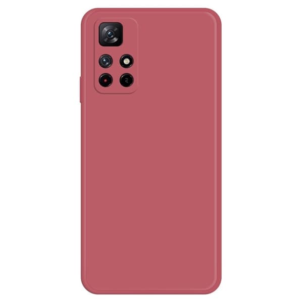 Avfaset anti-drop gummiert deksel for Xiaomi Poco M4 Pro 5G - Rød Red