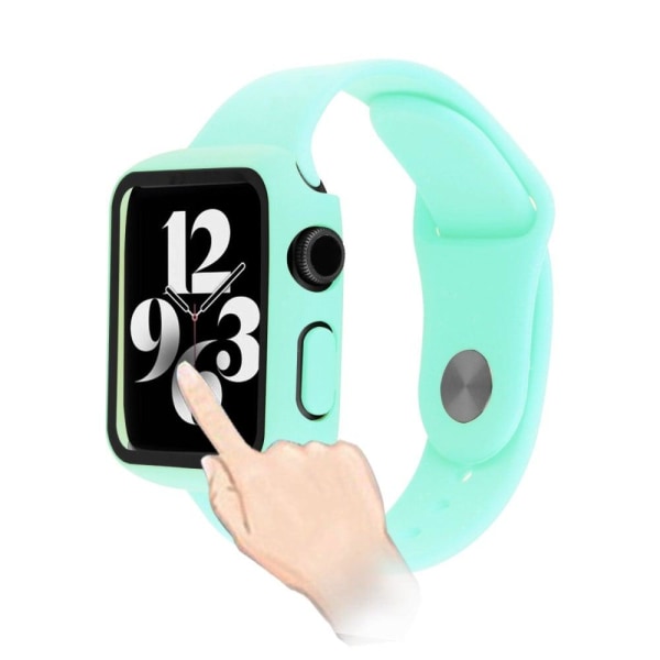 Apple Watch SE 2022 (40 mm) cover med skærmbeskytter i hærdet glas - Cyan Green