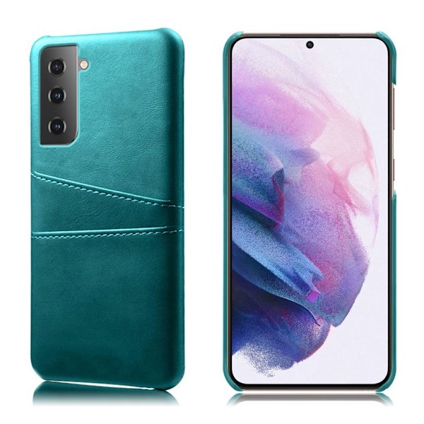 Samsung Galaxy S21 skal med korthållare - Grön Grön