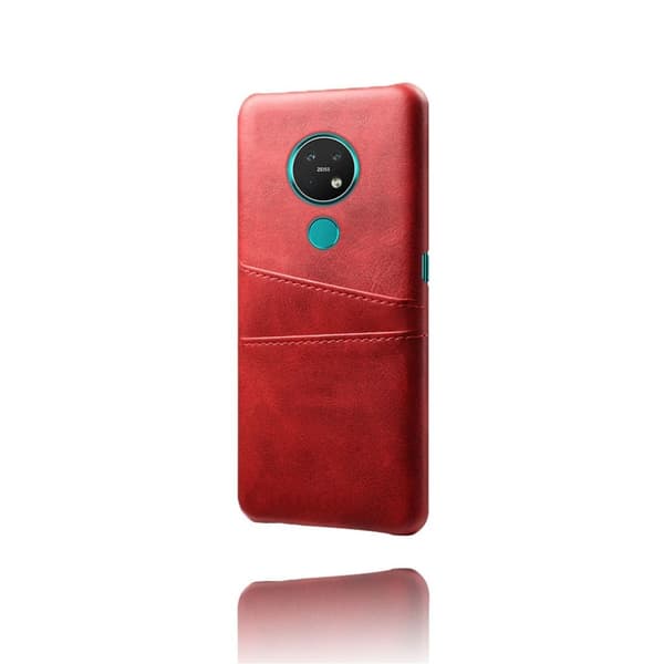 Dual Card etui - Nokia 7.2 / 6.2 - Rød Red