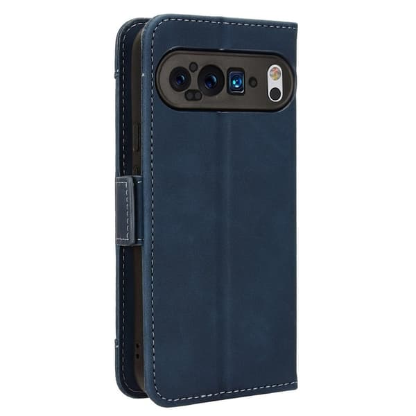 Lommebok-etui i moderne skinn-design Google Pixel 9 Pro XL - Blå Blue
