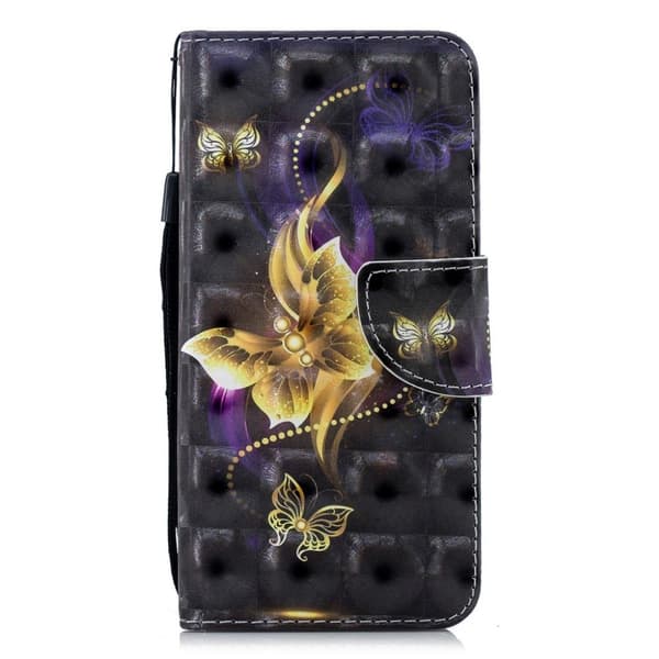 Butterfly läder Xiaomi Redmi 6 fodral - Guld Guld