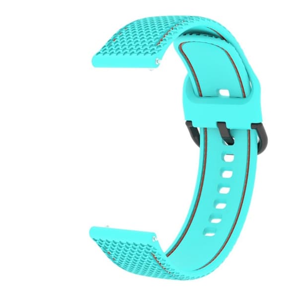 20 mm klockarmband i silikon med universell linjedesign - Baby Blå / Röd Blå