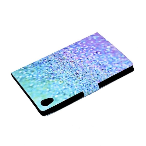 Cool pattern leather case for Lenovo Tab M10 - Shiny Blue Blå