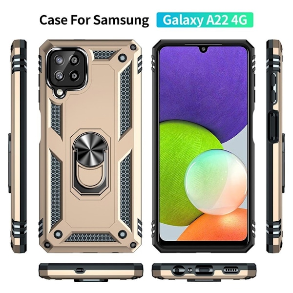 Bofink Combat Samsung Galaxy A22 4G deksel - Gull Gold