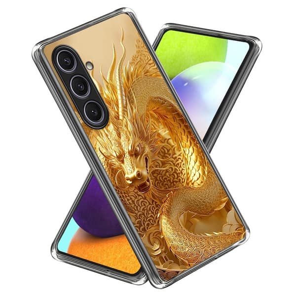 Vibe Samsung Galaxy S25 Plus cover - Gyldent Dragemønster Gold