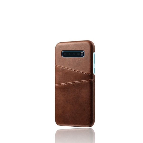 Crazy Horse Samsung Galaxy S10 Plus læderbelagt etui - Brun Brown