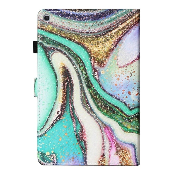 Samsung Galaxy Tab A7 10.4 (2020) viileä kuvio nahkainen flip case - Kiiltävä Jauhe Multicolor