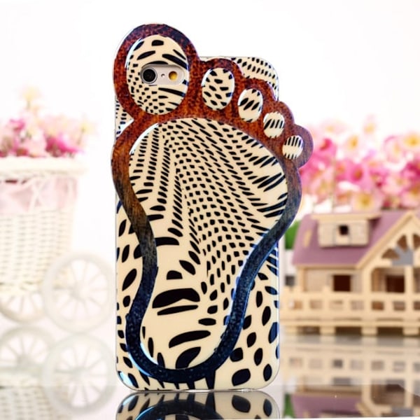 3D Foot (Mustat Kuviot) iPhone 6 Suojakuori Multicolor