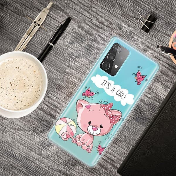 Deco Samsung Galaxy A32 5G etui - pink bjørn Pink