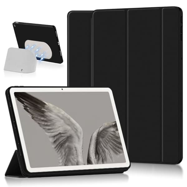 Tri-fold skinnstativveske for Google Pixel-nettbrett - Svart Black