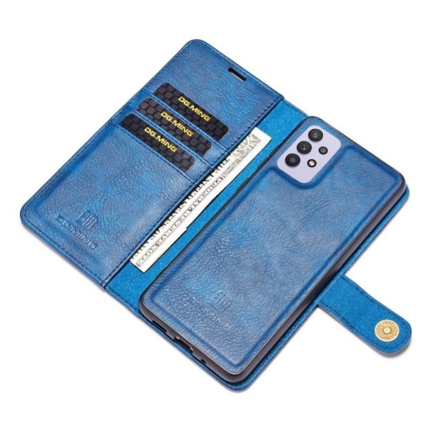 DG.MING Samsung Galaxy A32 5G 2-i-1 etui med pung - Blå Blue