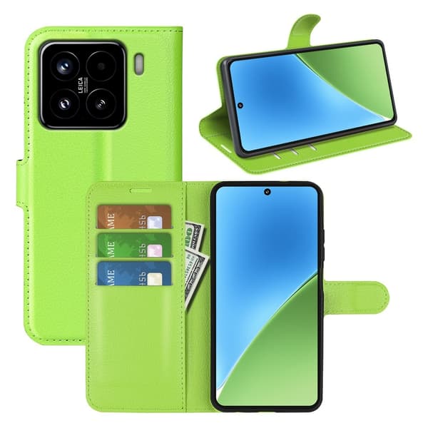 Klassisk Xiaomi 15 flip etui - Grøn Green