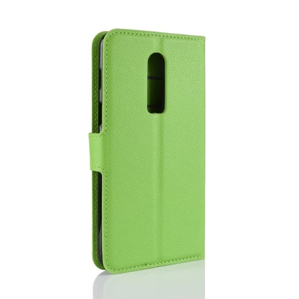 OnePlus 6 mobilfodral PU läder skyddande stående läge plånbok litchi textur - Grön Grön