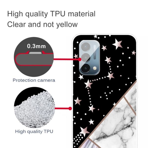 Marble OnePlus Nord N200 5G Suojakotelo - Constellation Marble Tile Multicolor