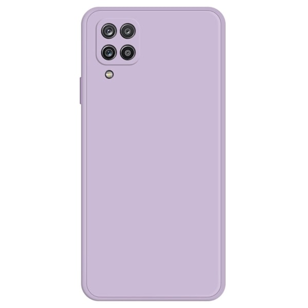 Avfasat gummerat droppskydd för Samsung Galaxy A12 5G - Lila Lila