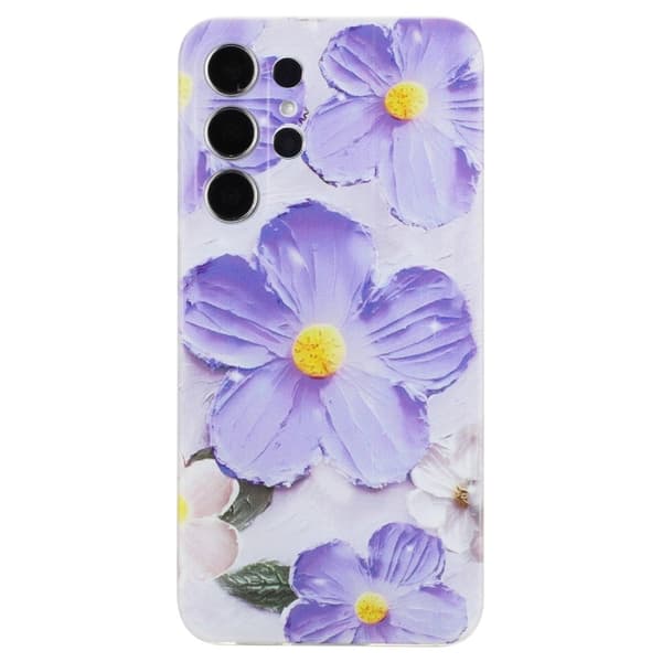 Deco Samsung Galaxy S24 Ultra cover - Lilla Blomst Purple