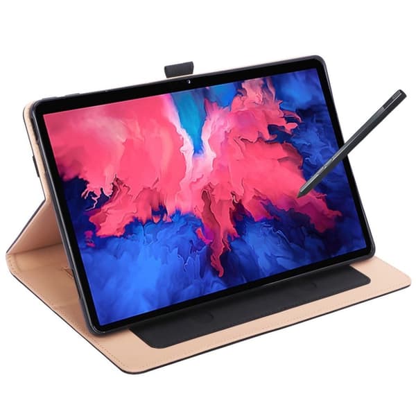 Lenovo Tab P11 sisäänrakennettu nahkainen kotelo - Musta Black