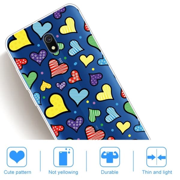Deco Xiaomi Redmi 8A deksel - Heart Multicolor