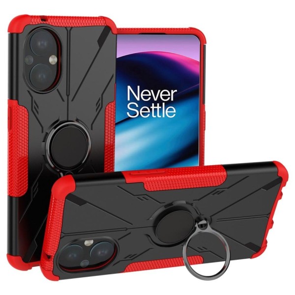 Kickstand-cover med magnetisk plade til OnePlus Nord N20 5G - Rø Red