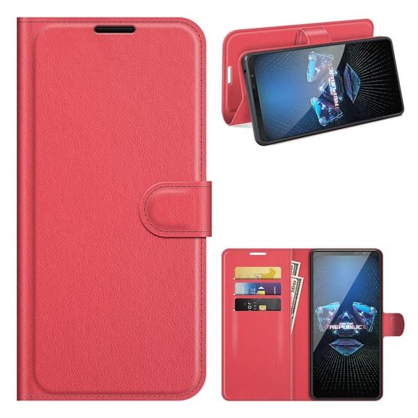 Classic Asus Rog Phone 5 Flip Etui - Rød Red