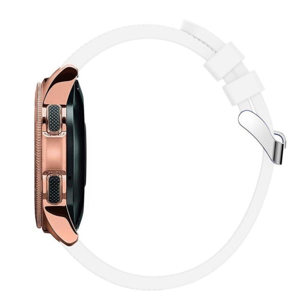 Samsung Galaxy Watch (42mm) kudottu pintainen silikooni muovinen kellon vaihto ranneke - Valkoinen White