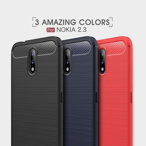 Carbon Flex cover - Nokia 2.3 - Sort Black