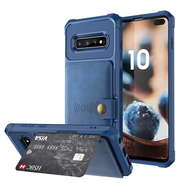 Samsung Galaxy S10e Plus Plånboksfodral - Blå Blå