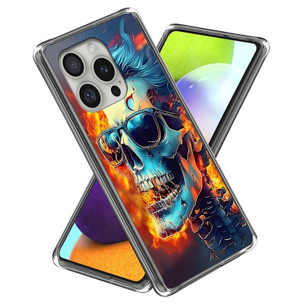 Vibe iPhone 16 Pro skal - Flamskalle multifärg