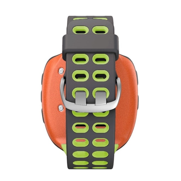 Garmin Forerunner 310XT double color silicone watch band - Dark Grey / Green Grön