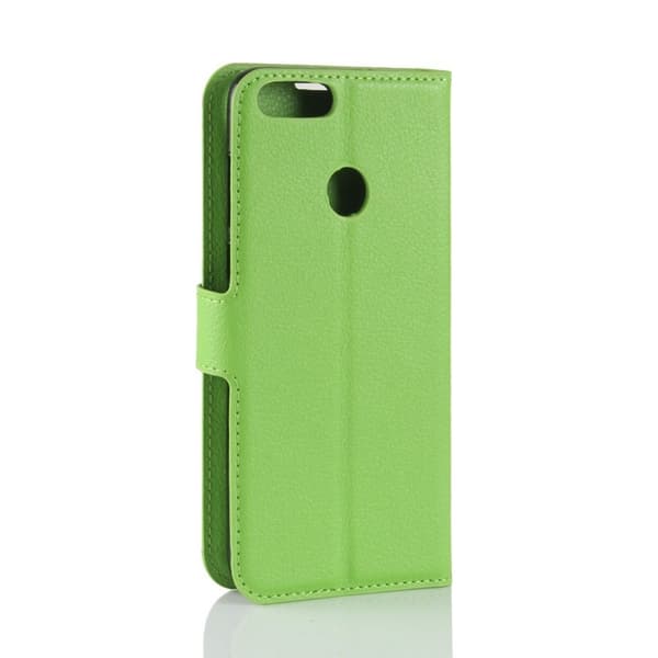 Huawei P Smart Etui laget av kunstlær og silikon - Grønn Green