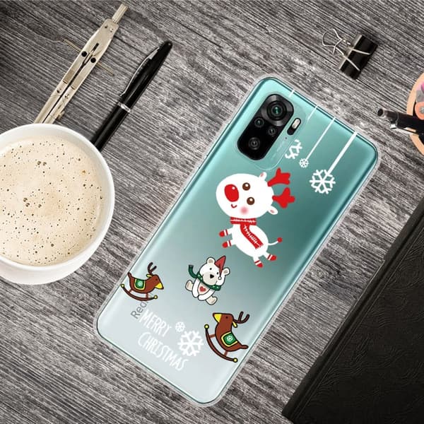 Jul Xiaomi Redmi Note 10S / Redmi Note 10-etui - Søtt Reinsdyr Multicolor