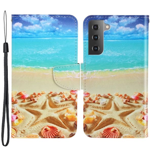 Wonderland Samsung Galaxy S22 Flip Etui - Five-pointed Stjerne Multicolor