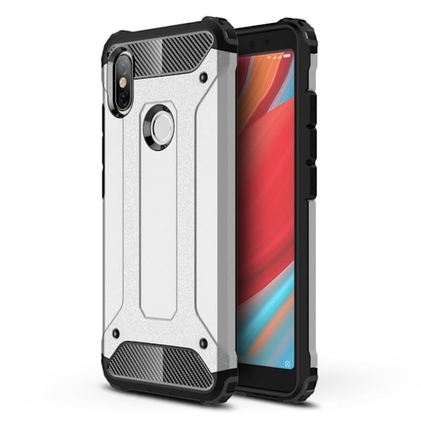 Xiaomi Redmi S2 mobilskal plast silikon kolfiber - Silver Silvergrå