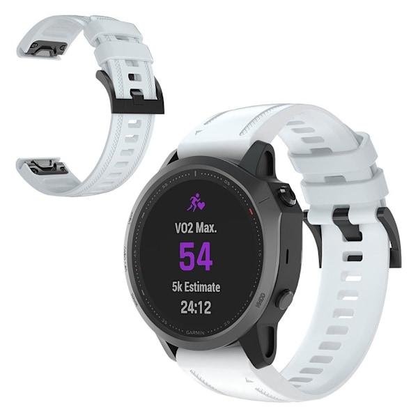 Garmin Fenix 6S silikone Urrem - Hvid White