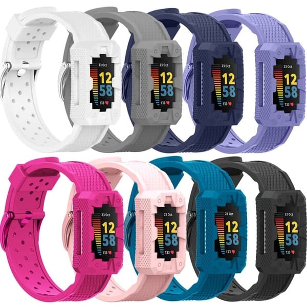 Fitbit Charge 5 kul klokkerem i silikon med deksel - Marineblå Blue