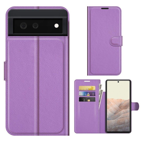 Klassisk Google Pixel 6 flip etui - Lilla Purple