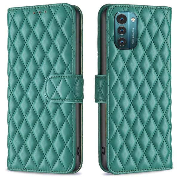 Rombemønster, matt flip-deksel for Nokia G11 / Nokia G21 - Grønn Green