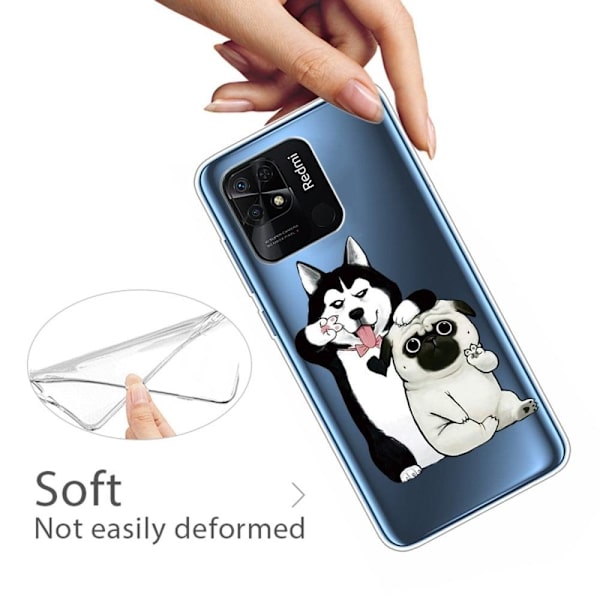 Deco Xiaomi Redmi 10C skal - Två Hundar Vit