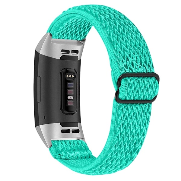 Fitbit Charge 4 / Charge 3 nailonista valmistettu joustava kellonhihna - Mintunvihreä Green