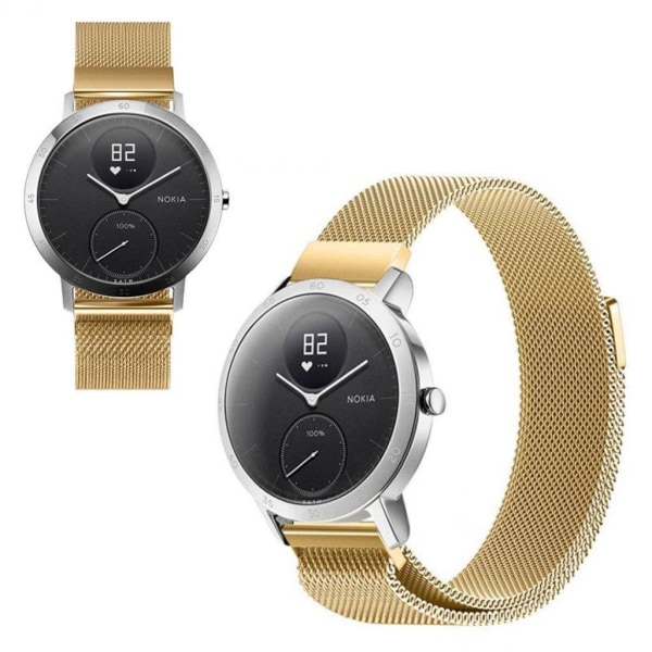 Withings Steel HR (36mm) / Teräksinen milanese ruostumattomasta teräksestä valmistettu ranneke - Kulta Gold