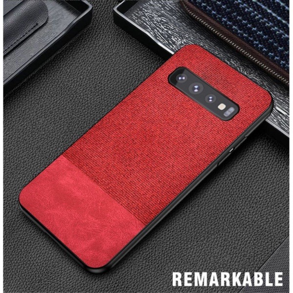 Samsung Galaxy S10 Plus stof delt etui - Rød Red