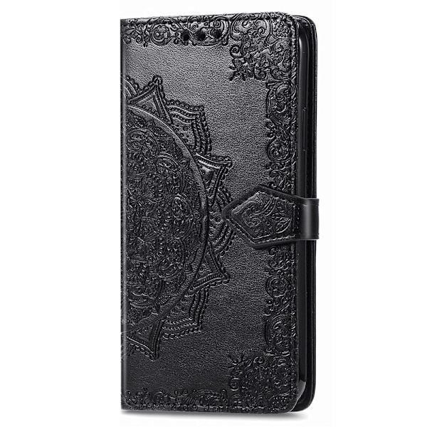 Mandala Google Pixel 8A nahkakotelo - Musta Black