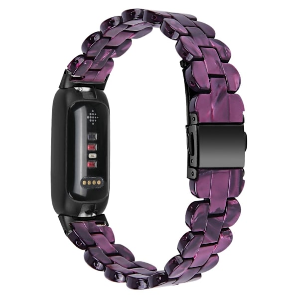 Fitbit Inspire 3 oval harpiksrem i rustfrit stål - Lilla Purple
