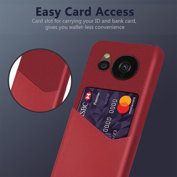 Bofink Sharp Aquos Sense 7 Plus Card Suojakuori - Punainen Red