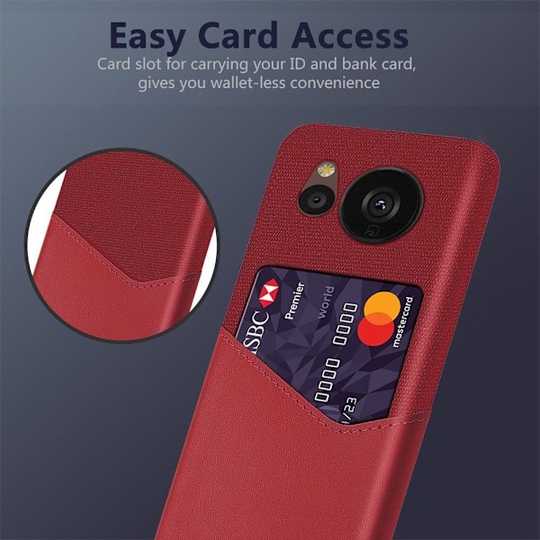 Bofink Sharp Aquos Sense 7 Plus Kort Cover - Rød Red