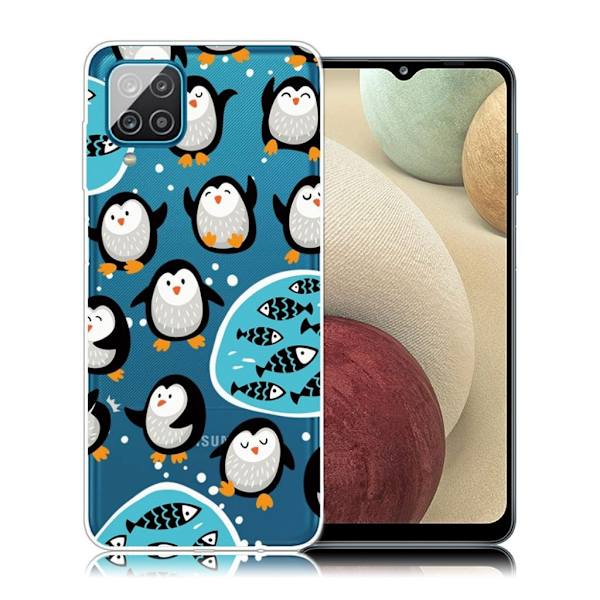 Deco Samsung Galaxy A12 5G kotelot - Pingviinit Black