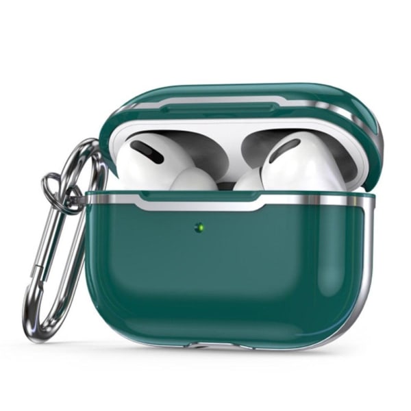 AirPods Pro 2 -galvanointikotelo koukulla - Mustanvihreä / Hopea Green