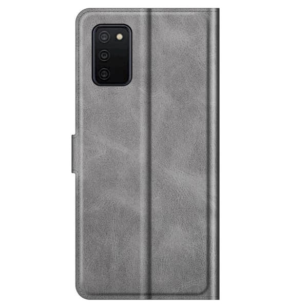 Lompakko Nahkakotelo For Samsung Galaxy A03s - Harmaa Silver grey